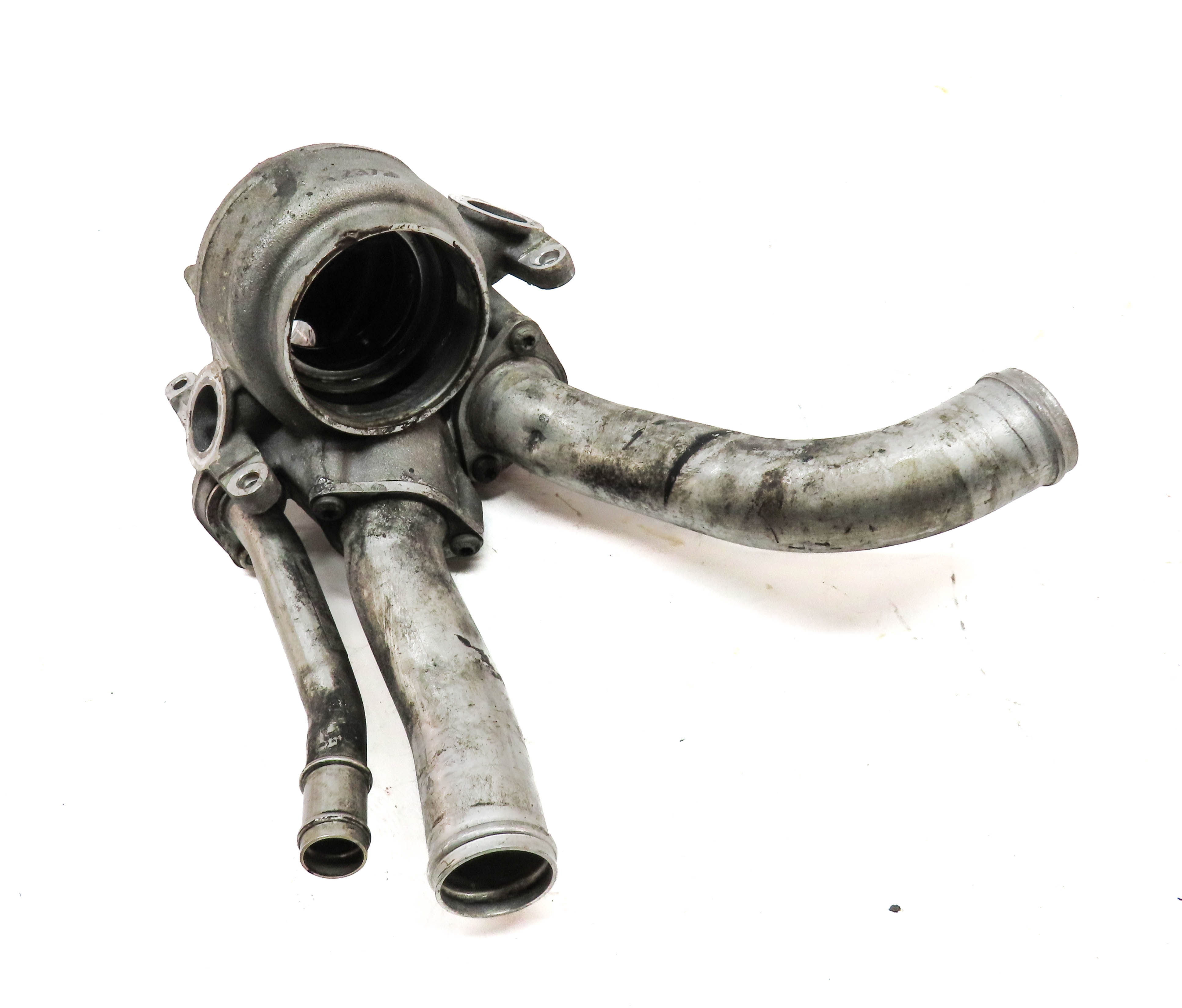 2010 PORSCHE PANAMERA (970) 4.8L M48 V8 ENGINE THERMOSTAT HOUSING PIPE TUBE — exact item pictured